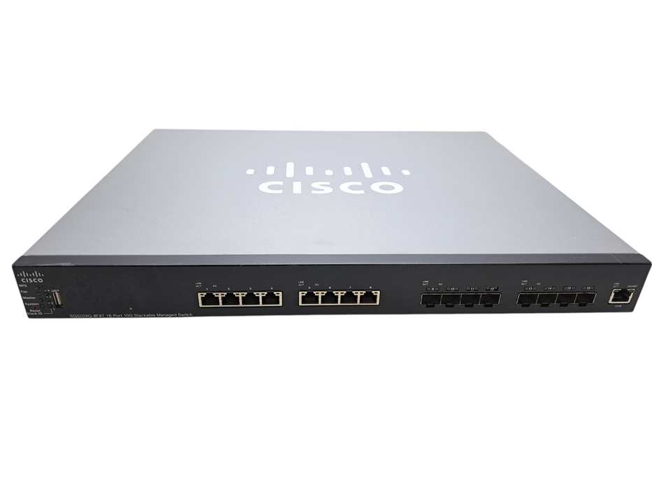 Cisco SG550XG-8F8T-K9 | 16-Port 10-Gigabit Stackable Managed Switch )
