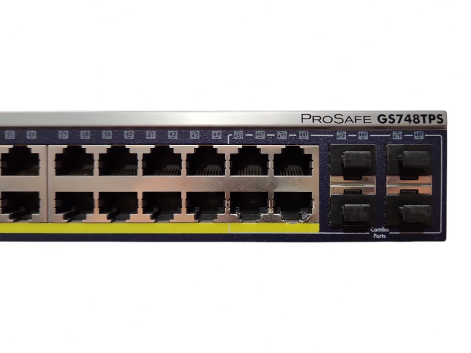 Netgear GS748TPS 48-port PoE Gigabit Switch w/ 4x SFP 2x HDMI Stacking VLAN