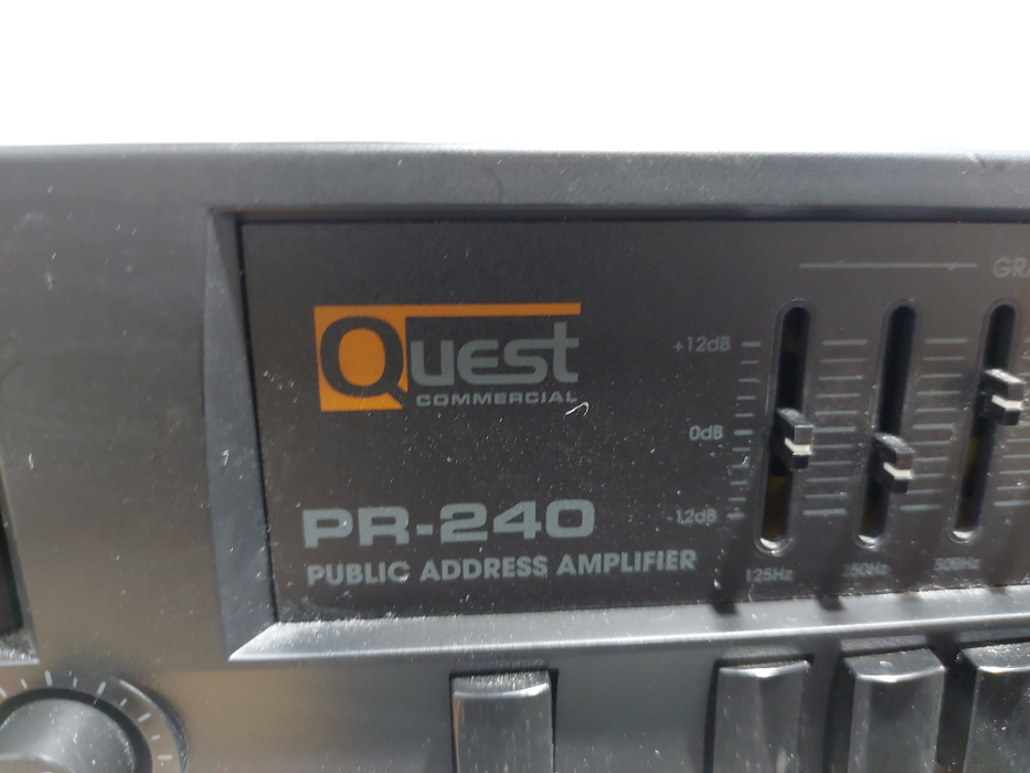 Quest Commercial Model: PR-240 Public Address Amplifier  =