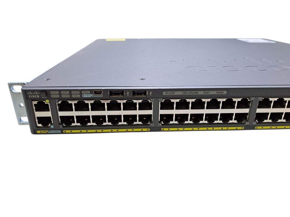 Cisco WS-C2960XR-48FPD-I V02 | 48x Gigabit PoE+ 740W Switch w/ 2x 1025WAC