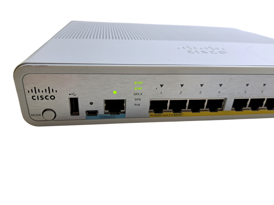 Cisco WS-C3560CG-8PC-S V03 | 8-Port Gigabit PoE Silent Fanless Switch