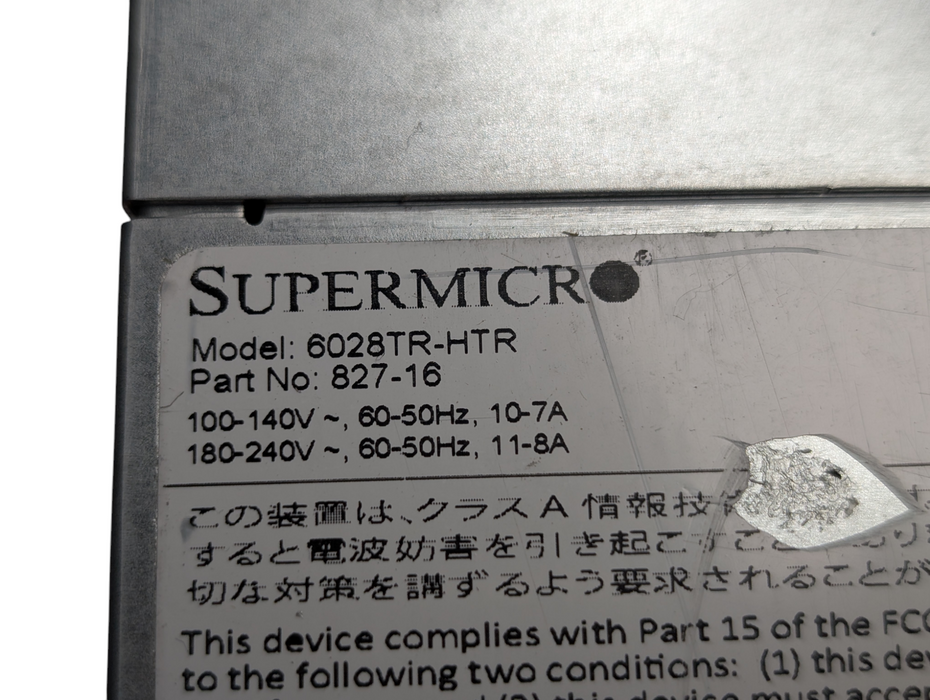 Supermicro CSE-827 4 Node Server 4x X10DRT-H 8x E5-2680 v3 CPUs 128GB RAM Q-