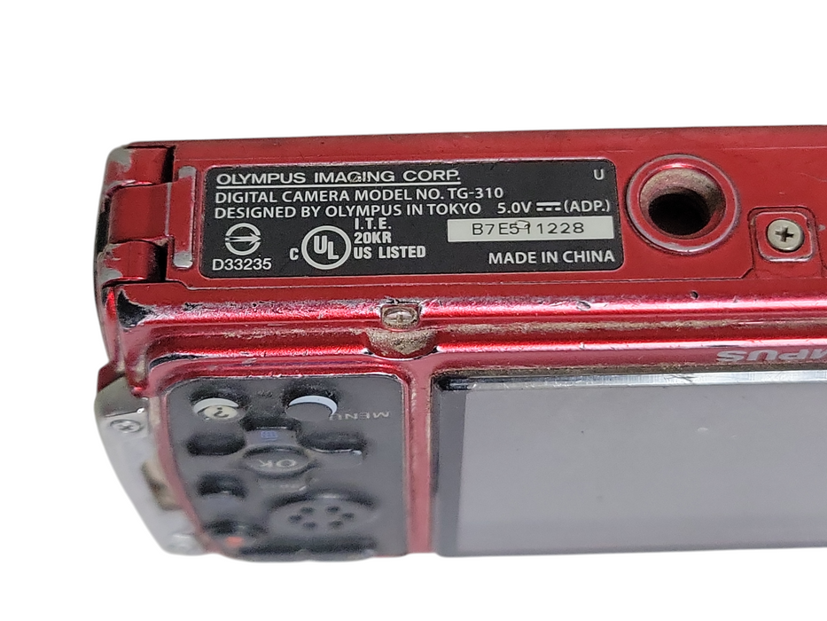 Olympus Tough TG-310 Digital camera, No Battery, No SD Card, READ _