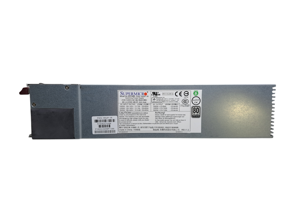 Supermicro PWS-1K62P-1R 1620W 80 Plus Platinum Power Supply